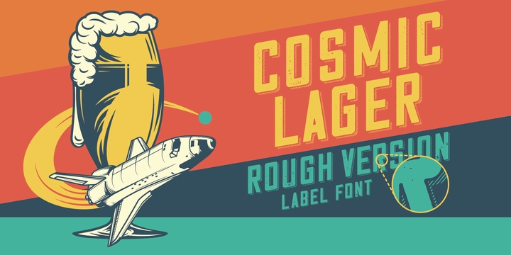 Przykład czcionki Cosmic Lager Rough Regular